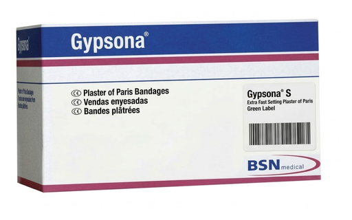 [30-7367] BSN Medical Gypsona S Plaster Bandage, Extra Fast Setting, 4" x 5 yds, 12 rl/bx