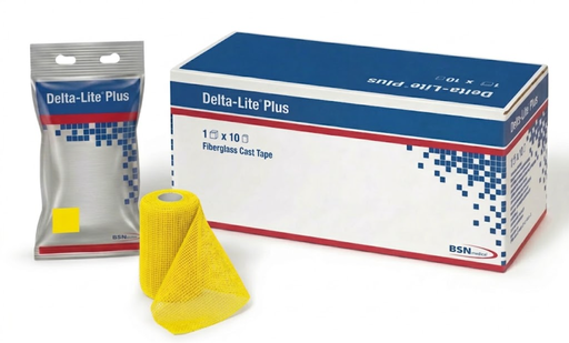[7345865] BSN Medical Delta-Lite Plus Fiberglass Cast Tape, 2" x 4 yds, Yellow, 10 rl/bx