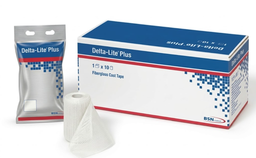 [7345803] BSN Medical Delta-Lite Plus Fiberglass Cast Tape, 4" x 4 yds, White, 10 rl/bx
