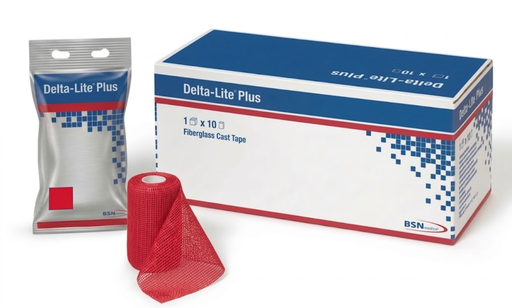 [7345830] BSN Medical Delta-Lite Plus Fiberglass Cast Tape, 2" x 4 yds, Red, 10 rl/bx