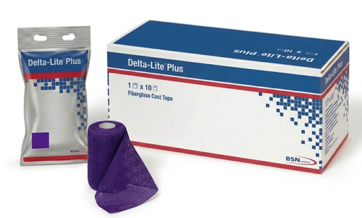 [7345862] BSN Medical Delta-Lite Plus Fiberglass Cast Tape, 4" x 4 yds, Purple, 10 rl/bx