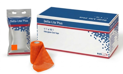 [7345875] BSN Medical Delta-Lite Plus Fiberglass Cast Tape, 2" x 4 yds, Orange, 10 rl/bx