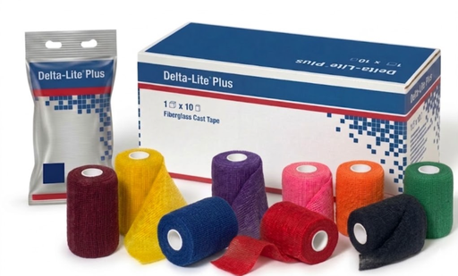 [7345850] BSN Medical Delta-Lite Plus Fiberglass Cast Tape, 2" x 4 yds, Mixed Pack, 10 rl/bx