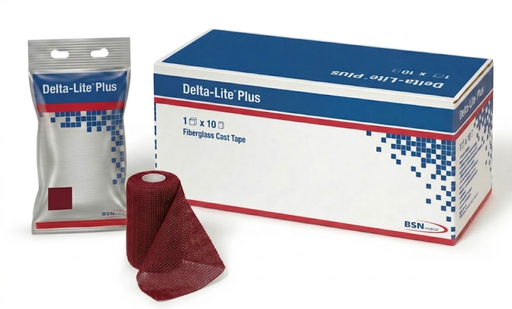 [7345885] BSN Medical Delta-Lite Plus Fiberglass Cast Tape, 2" x 4 yds, Maroon, 10 rl/bx