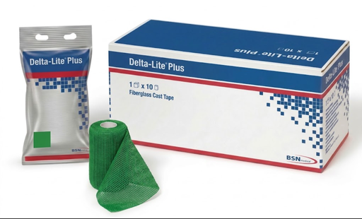 [7345828] BSN Medical Delta-Lite Plus Fiberglass Cast Tape, 5" x 4 yds, Green, 10 rl/bx