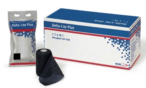 [7345847] BSN Medical Delta-Lite Plus Fiberglass Cast Tape, 4" x 4 yds, Black, 10 rl/bx