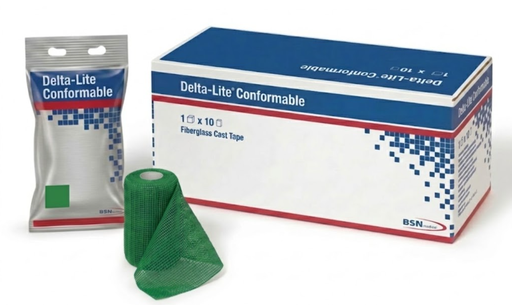 [5953] BSN Medical Delta-Lite Conformable Fiberglass Cast Tape, 3" x 4 yds, Green, 10 rl/bx