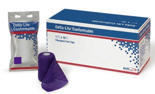 [5973] BSN Medical Delta-Lite Conformable Fiberglass Cast Tape, 3" x 4 yds, Purple, 10 rl/bx