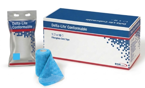 [5903] BSN Medical Delta-Lite Conformable Fiberglass Cast Tape, 3" x 4 yds, Light Blue, 10 rl/bx