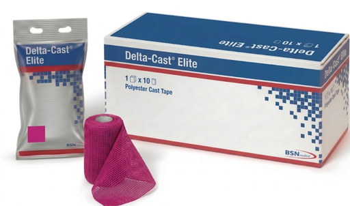 [7345502] BSN Medical Delta-Cast Elite Polyester Cast Tape, 4" x 4 yds, Pink, 10 rl/bx