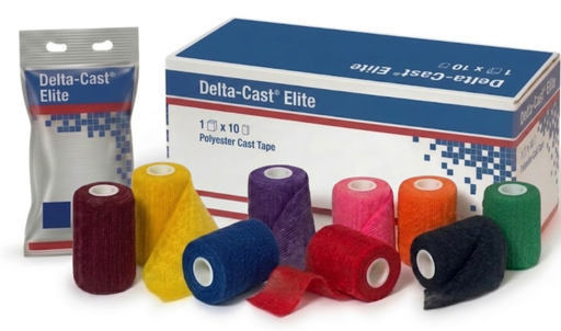 [7345702] BSN Medical Delta-Cast Elite Polyester Cast Tape, 4" x 4 yds, Mixed Pack, 10 rl/bx
