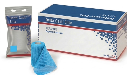 [7345302] BSN Medical Delta-Cast Elite Polyester Cast Tape, 4" x 4 yds, Light Blue, 10 rl/bx