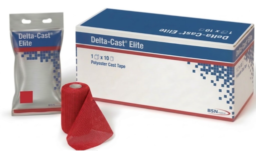 [4802] BSN Medical Delta-Cast Elite Polyester Cast Tape, 2" x 4 yds, Red, 10 rl/bx