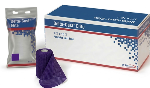 [4864] BSN Medical Delta-Cast Elite Polyester Cast Tape, 4" x 4 yds, Purple, 10 rl/bx