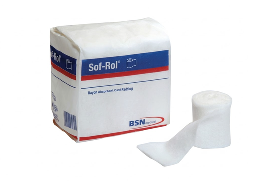 [9034] BSN Medical Sof-Rol Absorbent Cast Padding, 4" x 4 yds, 12 rl/bg, 6 bg/cs