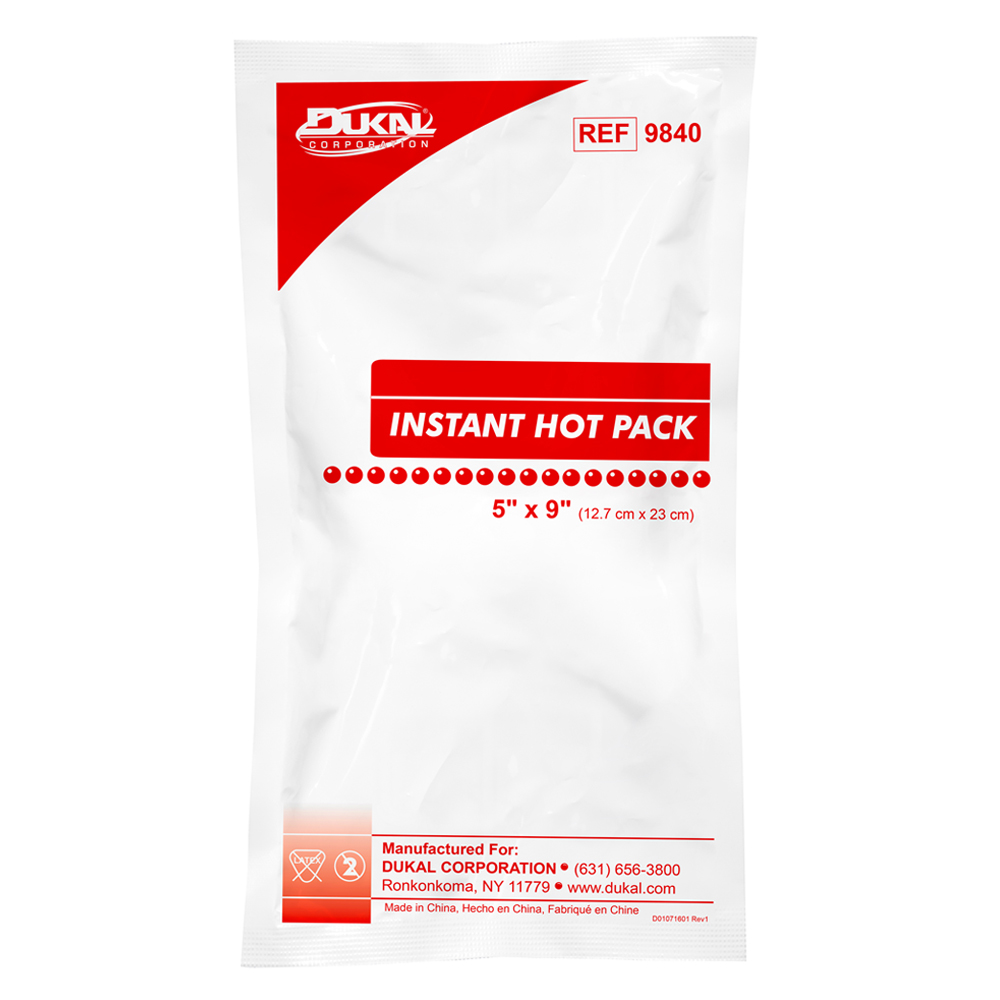 [9840] Dukal 5 x 9 inch Instant Hot Pack, 24/Pack