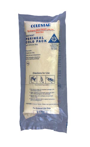 [411204] Coldstar Soft Weave Instant Therapy Cold Pack, Perineal, 4" x 11", 24pk