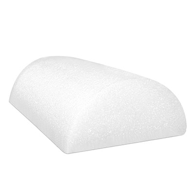 [30-2341] Fabrication CanDo 6 inch x 12 inch PE Full Skin Half-Round Foam Roller, White