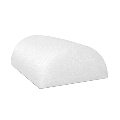 [30-2271] Fabrication CanDo Jumbo 8 inch x 12 inch PE Half-Round Foam Roller, White