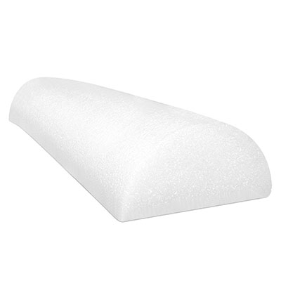 [30-2270] Fabrication CanDo Jumbo 8 inch x 36 inch PE Half-Round Foam Roller, White