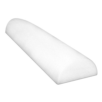 [30-2110] Fabrication CanDo 6 inch x 36 inch PE Half-Round Foam Roller, White