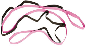 [PINKRM-SS] Therapeutic Rangemaster™ Stretchstrap, 5 ft 7" Long, Pink Webbing w/Black Elastic Stretch Strap