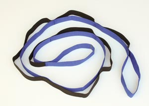 [RM-SS] Therapeutic Rangemaster™ Stretchstrap, 5 ft 7" Long, Blue Webbing w/Black Elastic Stretch Strap