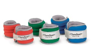[25872] Hygenic/Thera-Band Comfort Fit Ankle & Wrist Weight Sets, Blue, 5 lb Pair