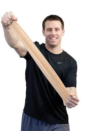 [10-6320] Fabrication Sup-R® Exercise Bands, XX-Light, Tan, 50 yds, No Latex