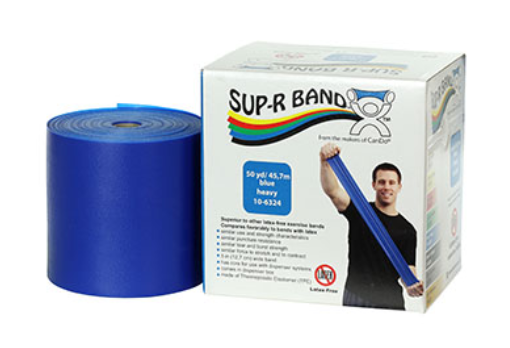 [10-6324] Fabrication Sup-R Exercise Bands, Blue, 50 yds, No Latex