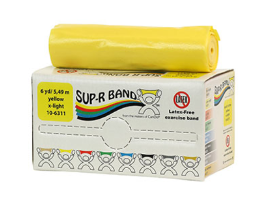[10-6311] Fabrication Sup-R Exercise Bands, Yellow, 6 yds, No Latex