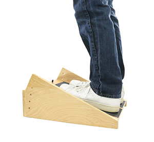 [10-1182] Fabrication Stretching & Balance, Adjustable Ankle Incline Board, Wooden