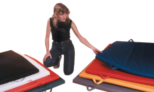 [38-0311] Fabrication Yoga Non Folding Mat with Handles, Polyurethhane, 4 ft x 8 ft, 1 3/8"