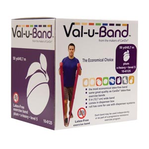 [10-6125] Fabrication Cando® Val-U Band™ Exercise Bands, Plum, 50 yds, No Latex