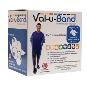 [10-6124] Fabrication Cando® Val-U Band™ Exercise Bands, Blueberry, 50 yds, No Latex