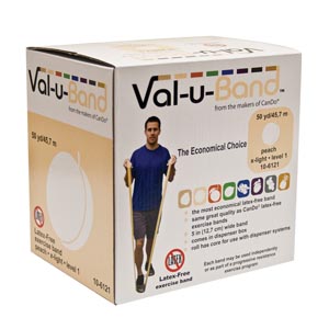 [10-6121] Fabrication Cando® Val-U Band™ Exercise Bands, Peach, 50 yds, No Latex