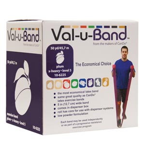 [10-6225] Fabrication Cando® Val-U Band™ Exercise Bands, Plum, 50 yds