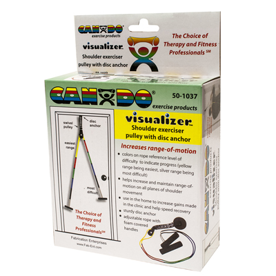 [50-1037] Fabrication CanDo Visualizer Color Coded Overdoor Shoulder Exerciser w/ Single Pulley and Door Disc