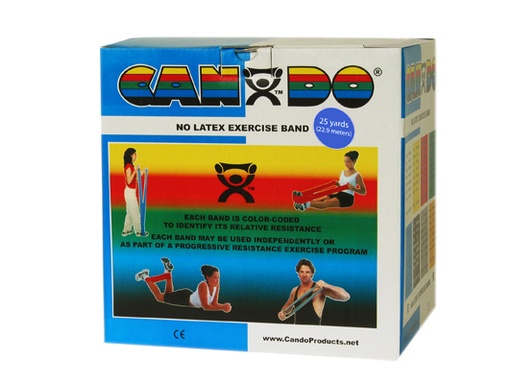 [10-5634] Fabrication CanDo 25 yd Latex Free Heavy Resistive Band Exerciser Dispenser Roll, Blue