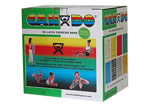 [10-5633] Fabrication CanDo 25 yd Latex Free Medium Resistive Band Exerciser Dispenser Roll, Green