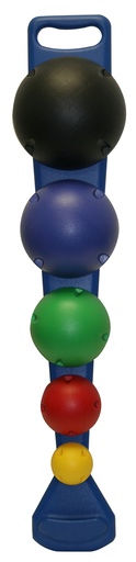 [10-1742] Fabrication CanDo MVP Balance System Ball Set w/ Rack, Assorted Color