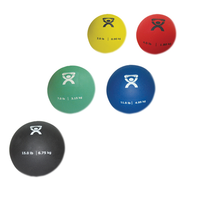 [10-3176] Fabrication CanDo Rubber Soft & Pliable Medicine Balls, Assorted Color, 5 Pieces/Pack