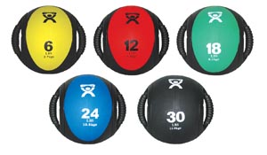 [10-3183] Fabrication Cando® Medicine Balls, Dual Hand Medicine Ball 24 lb 9"/23cm, Blue