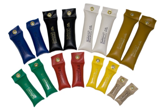 [10-0384] Fabrication CanDo Softgrip Flexible Hand Weight Standard Set, Assorted Color, 16 Pieces/Pack