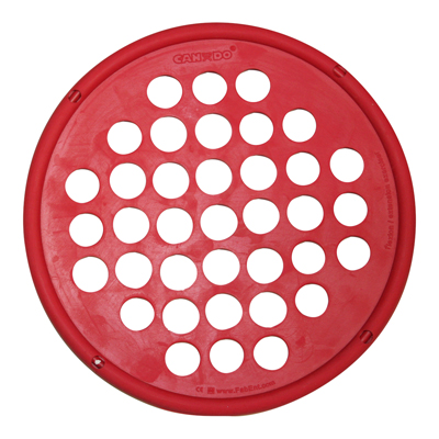 [10-0882] Fabrication CanDo 7 inch Small Light Latex-Free Hand Exercise Web, Red