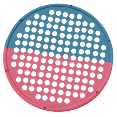 [10-0859] Fabrication CanDo 14 inch Large Multi-Resistance Low-Powder Hand Exercise Web, Red & Blue