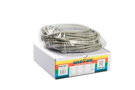 [10-5726] Fabrication CanDo 100 ft Latex Free XX-Heavy Exercise Tubing Roll w/ Dispenser Box, Silver