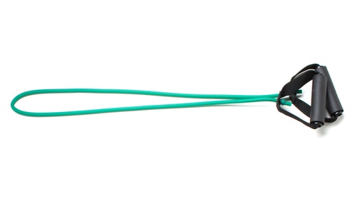 [10-5563] Fabrication CanDo 48 inch Low Powder Medium Exercise Tubing w/ Handles, Green