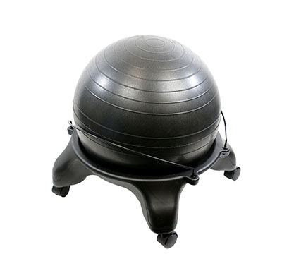 [30-1796] Fabrication CanDo Adult Plastic Mobile Ball Stool w/ 22 inch Black Ball