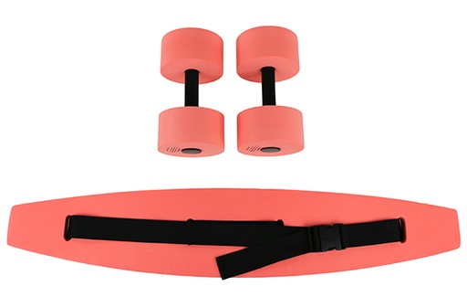 [20-4212R] Fabrication Aquatic Therapy Standard Exercise Kit: Jogger Belt & Hand Bar, Large, Red
